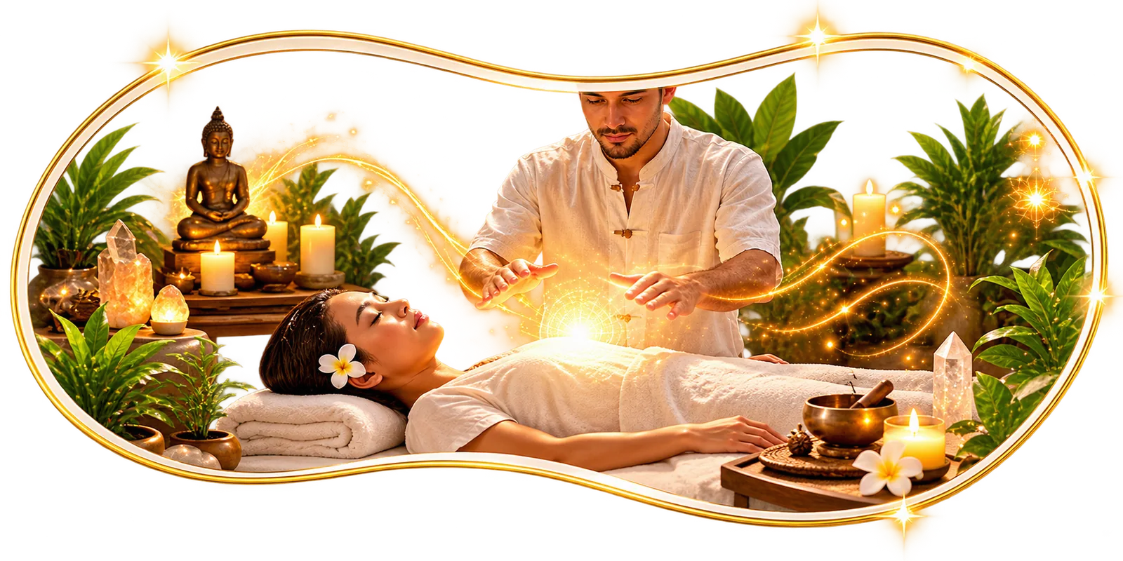 Terapia holística guiada por un terapeuta en un ambiente cálido y armonioso