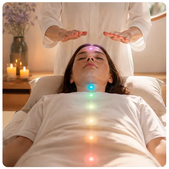 Sesión de Reiki Usui en un entorno sereno